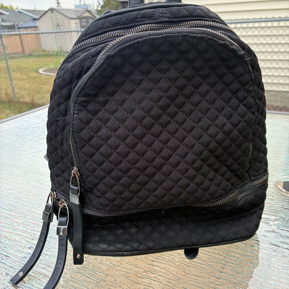 Sol & Selene Black Quilted Backpack Medium